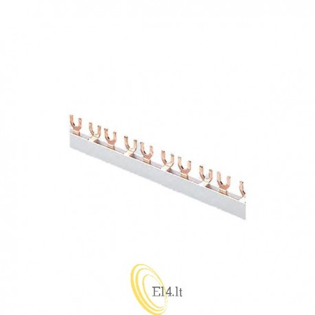 Vienpolė U tipo šyna 10 mm² 54 moduliai 1 m