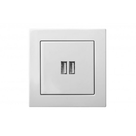 Įleistinis USB- kroviklis, dvivietis, 220V, 50-60Hz, 3,4A