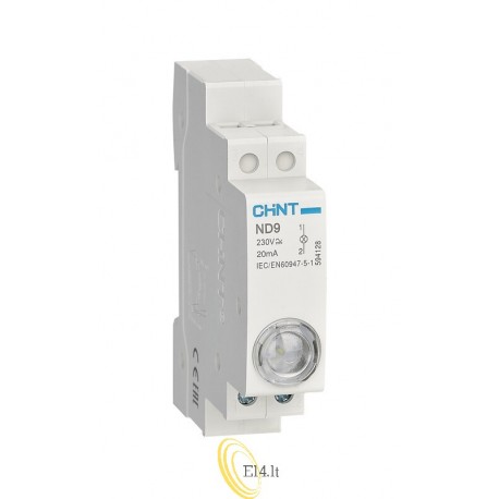 ND9-1 LED indikatorius, baltas 230V