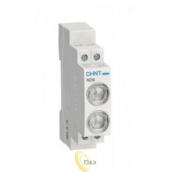 ND9 2-LED indikatorius, balta+balta 230V