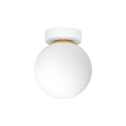 Sieninis šviestuvas E27 LED Bali-15 15 cm x 1 baltas + auksinis