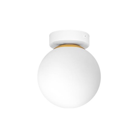 Sieninis šviestuvas E27 LED Bali-15 15 cm x 1 baltas + auksinis