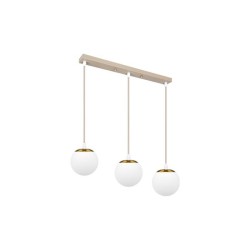 E27 Bali-12 pakabinamas šviestuvas 50 cm x 3-1 smėlio ir aukso spalvos