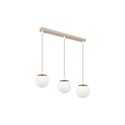 E27 Bali-12 pakabinamas šviestuvas 50 cm x 3-1 smėlio ir aukso spalvos