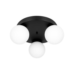 Bali-12 E27 LED sieninis šviestuvas, 29 cm, 3 vnt., juodas