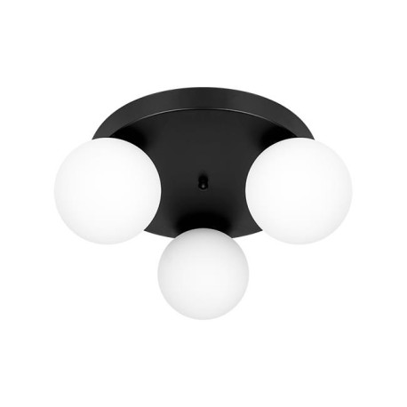 Bali-12 E27 LED sieninis šviestuvas, 29 cm, 3 vnt., juodas