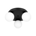 Bali-12 E27 LED sieninis šviestuvas, 29 cm, 3 vnt., juodas