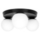 Bali-12 E27 LED sieninis šviestuvas, 29 cm, 3 vnt., juodas