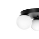 Bali-12 E27 LED sieninis šviestuvas, 29 cm, 3 vnt., juodas