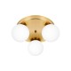 Bali-12 E27 LED sieninis šviestuvas, 29 cm, x3-1, auksinis
