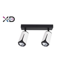 GU10 LED sieninis šviestuvas x2 baltas + juodas