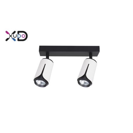 GU10 LED sieninis šviestuvas x2 baltas + juodas