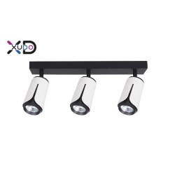 Sieninis šviestuvas GU10 LED x3 baltas + juodas