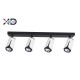 Sieninis šviestuvas GU10 LED x4, balta + juoda