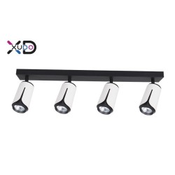 Sieninis šviestuvas GU10 LED x4, balta + juoda