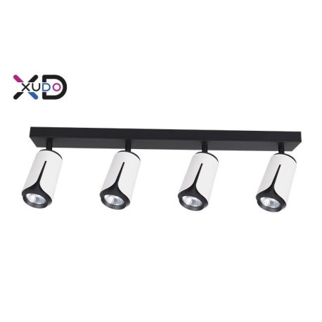 Sieninis šviestuvas GU10 LED x4, balta + juoda