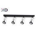 Sieninis šviestuvas GU10 LED x4, balta + juoda
