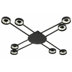 LED sietynas GX53 Zibo x8 juodas