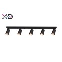Sieninis šviestuvas GU10 LED x5 juodas + auksinis