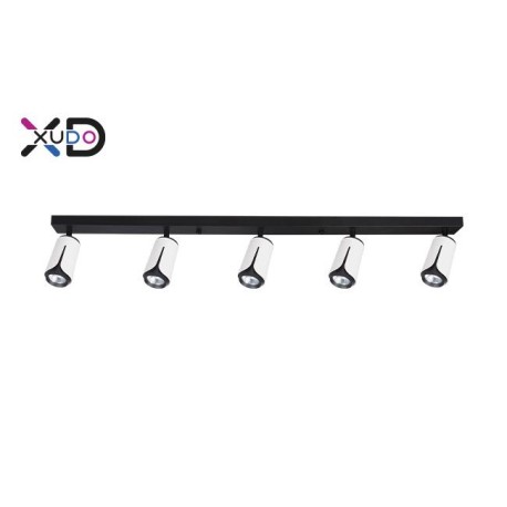 Sieninis šviestuvas GU10 LED x5, balta + juoda