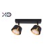 GX53 LED sieniniai šviestuvai x2 juodi + auksiniai
