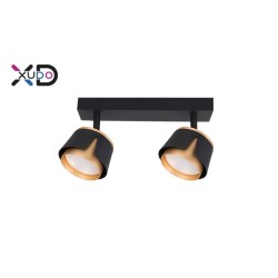 GX53 LED sieniniai šviestuvai x2 juodi + auksiniai