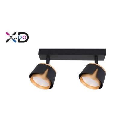 GX53 LED sieniniai šviestuvai x2 juodi + auksiniai