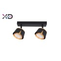 GX53 LED sieniniai šviestuvai x2 juodi + auksiniai