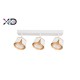 GX53 LED sieniniai šviestuvai x3 balti + auksiniai