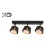 GX53 LED sieniniai šviestuvai x3 juodi + auksiniai