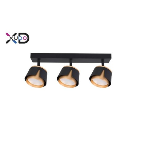 GX53 LED sieniniai šviestuvai x3 juodi + auksiniai