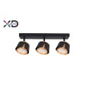 GX53 LED sieniniai šviestuvai x3 juodi + auksiniai
