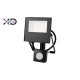 Mola 20W 4500K juodas PIR SMD LED prožektorius