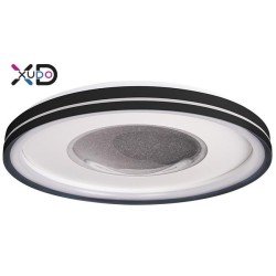 LED lubinis šviestuvas 3CCT 68W 48cm juodas su nuotolinio valdymo pultu