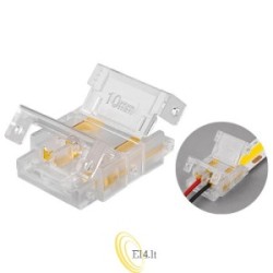 LED COB 10 mm juostos jungtis su fiksavimo mechanizmu, maitinimo