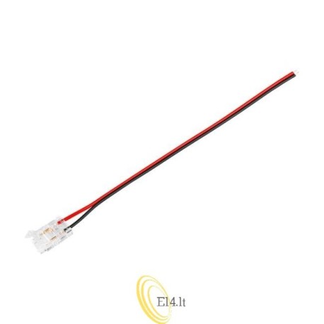COB LED juostos 8 mm jungtis su fiksatorium ir laidu