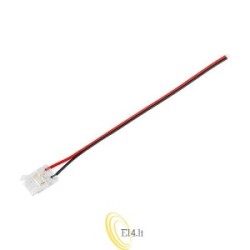 LED COB juostos 10 mm spaustuko jungtis su kabeliu