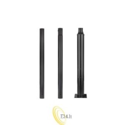 Apšvietimo stulpas 60 mm, 3 m, 20x20 cm, juodas