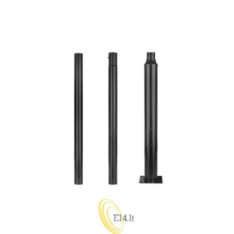 Apšvietimo stulpas 76 mm, 3 m, 20x20 cm, juodas