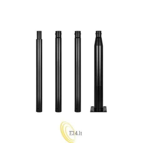 Apšvietimo stulpas SQ 60mm 4m 20x20cm juodas