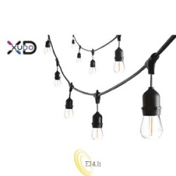 LED girlianda 10 m, 10x E27 su 1 W lemputėmis