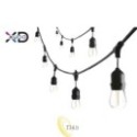 LED girlianda 10 m, 10x E27 su 1 W lemputėmis