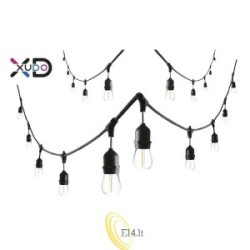 LED girlianda 20 m, 20x E27 su 1 W lemputėmis