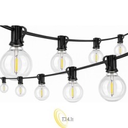 LED girlianda 230V 10m 10x E12 2700K