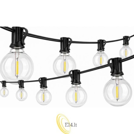 LED girlianda 230V 10m 10x E12 2700K