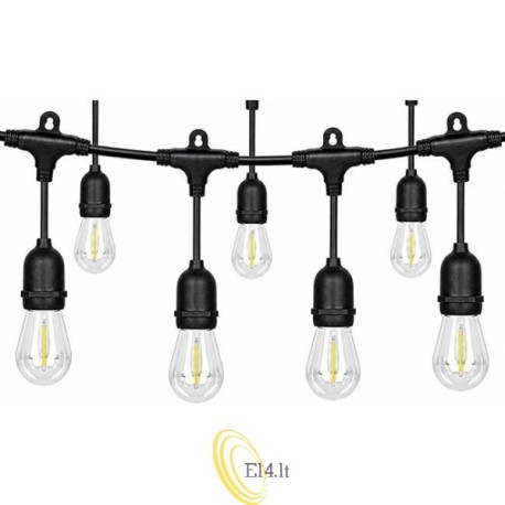 LED girlianda 230V 10 m 10x E27 2700K