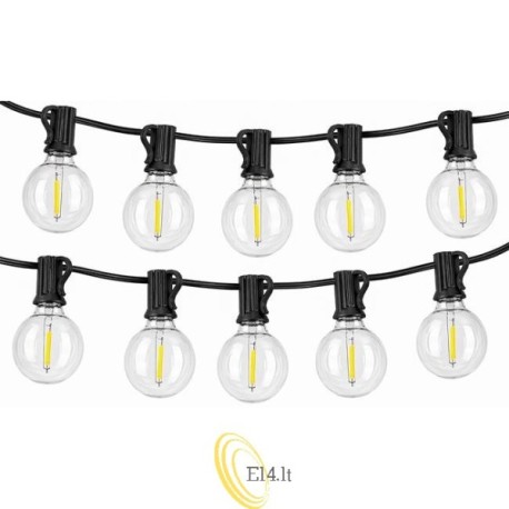 LED girlianda 230V 20m 20x E12 2700K