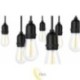 LED girlianda 230V 20m 20x E27 2700K