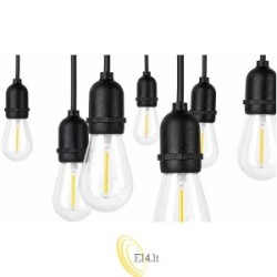 LED girlianda 230V 20m 20x E27 2700K