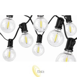 LED girlianda 24V 15m 25x E12 2700K su nuotolinio valdymo pultu